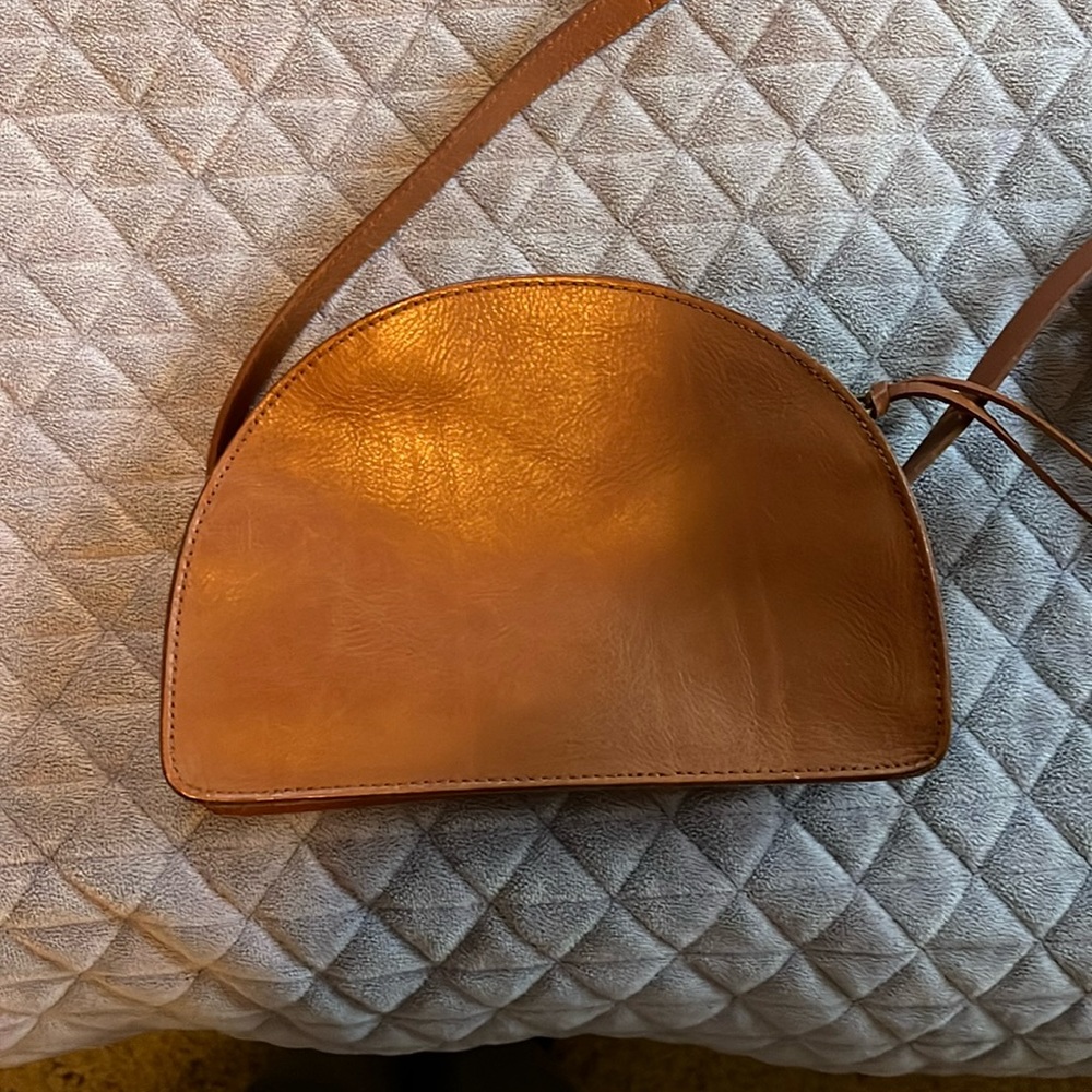 Madewell half moon crossbody (brown)